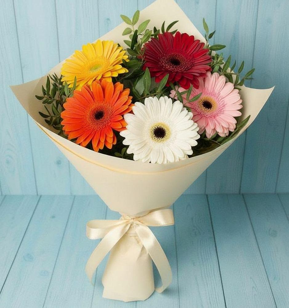 Букет цветов из: Герберы в Осе Иркутской области