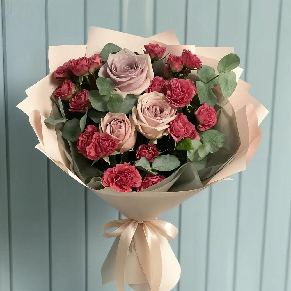 Букет цветов из: Гвоздики и Розы в Осе Иркутской области