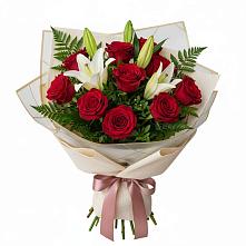 Букет цветов из:  Лилии и Розы в Осе Иркутской области
