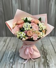 Букет цветов из:  Гвоздики, Розы и Хризантемы в Осе Иркутской области