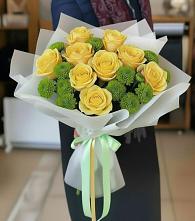 Букет цветов из:  Хризантемы и Розы в Осе Иркутской области