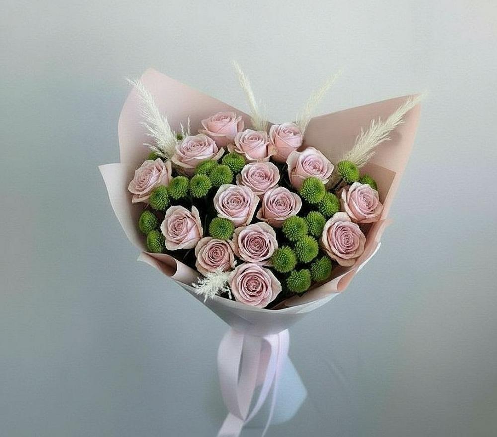 Букет цветов из: Розы и Хризантемы в Осе Иркутской области