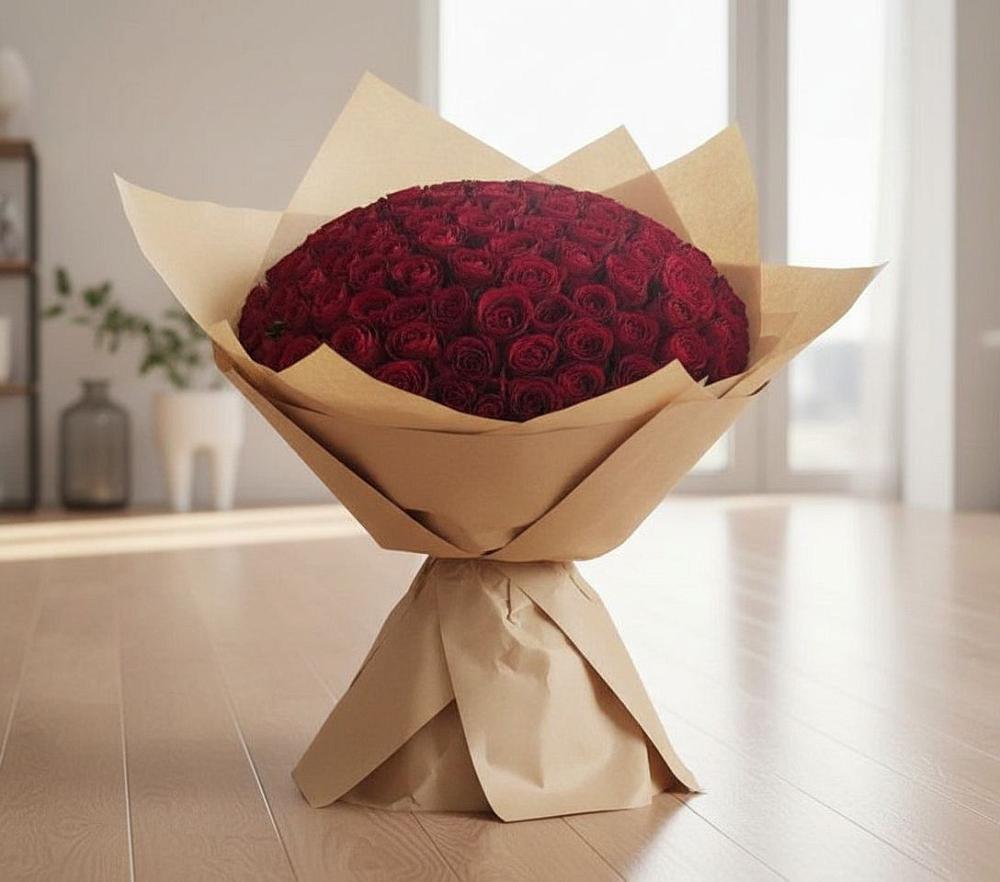 Букет 101 Красная роза в Осе Иркутской области