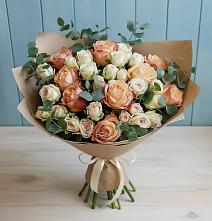 Букет цветов из:  Альстромерии и Розы в Осе Иркутской области