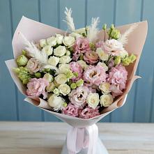 Букет цветов из:  Альстромерии и Розы в Осе Иркутской области