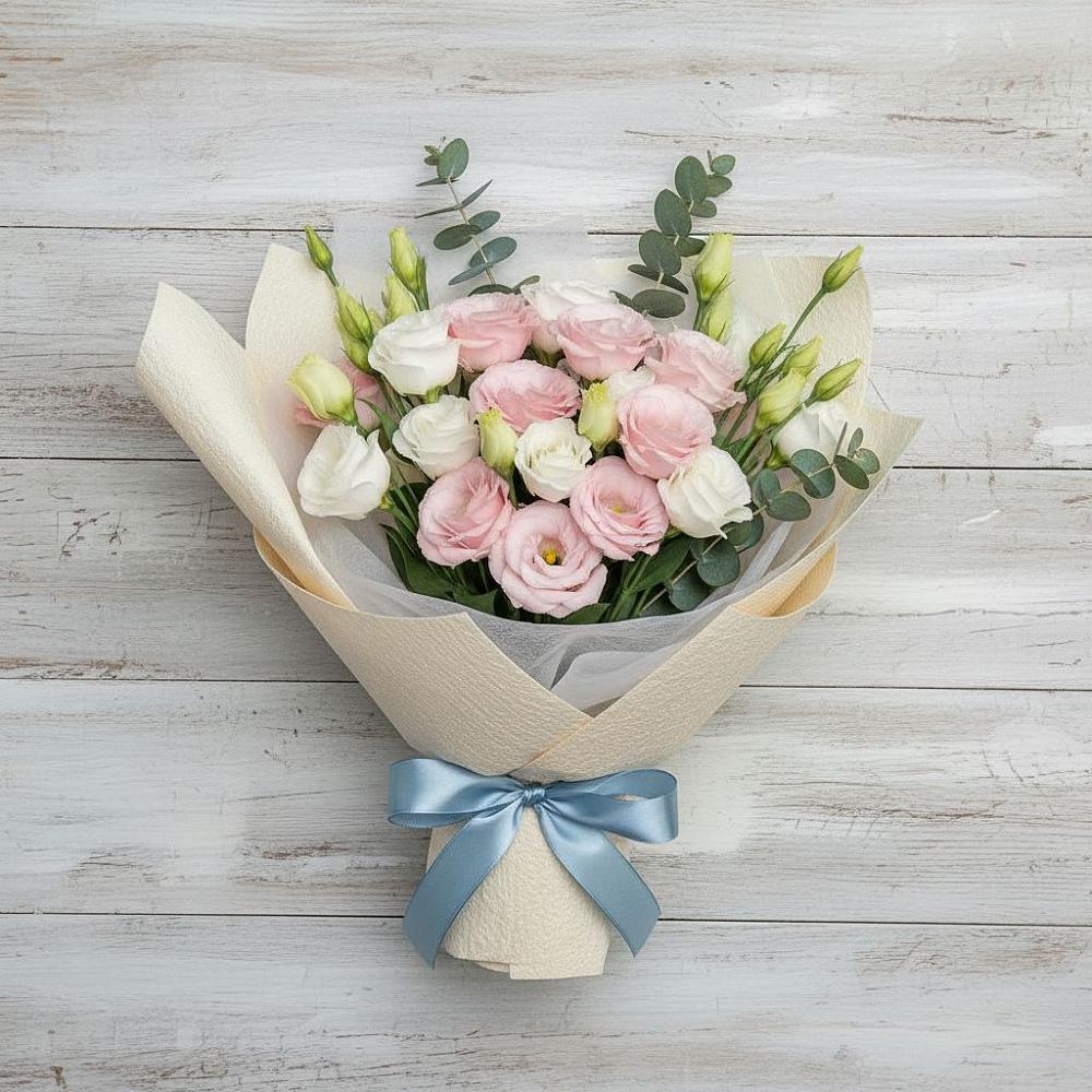 Букет цветов из: Лизиантусы в Осе Иркутской области